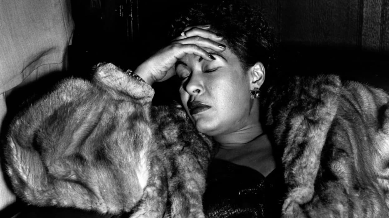 Billie Holiday fur coat - with nervous face