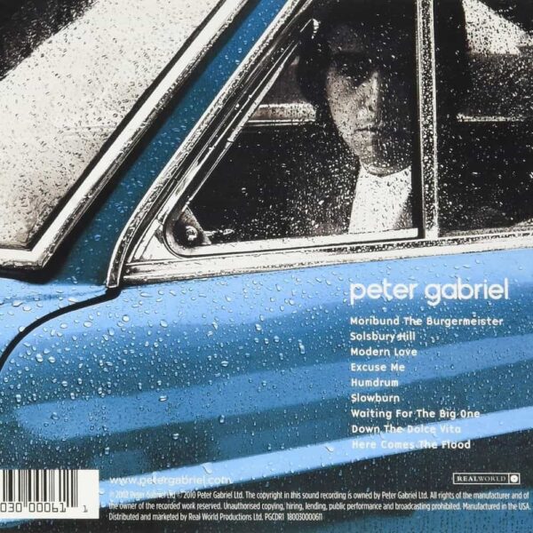 کاور آلبوم car از پیتر گابریل - تصویر پشت