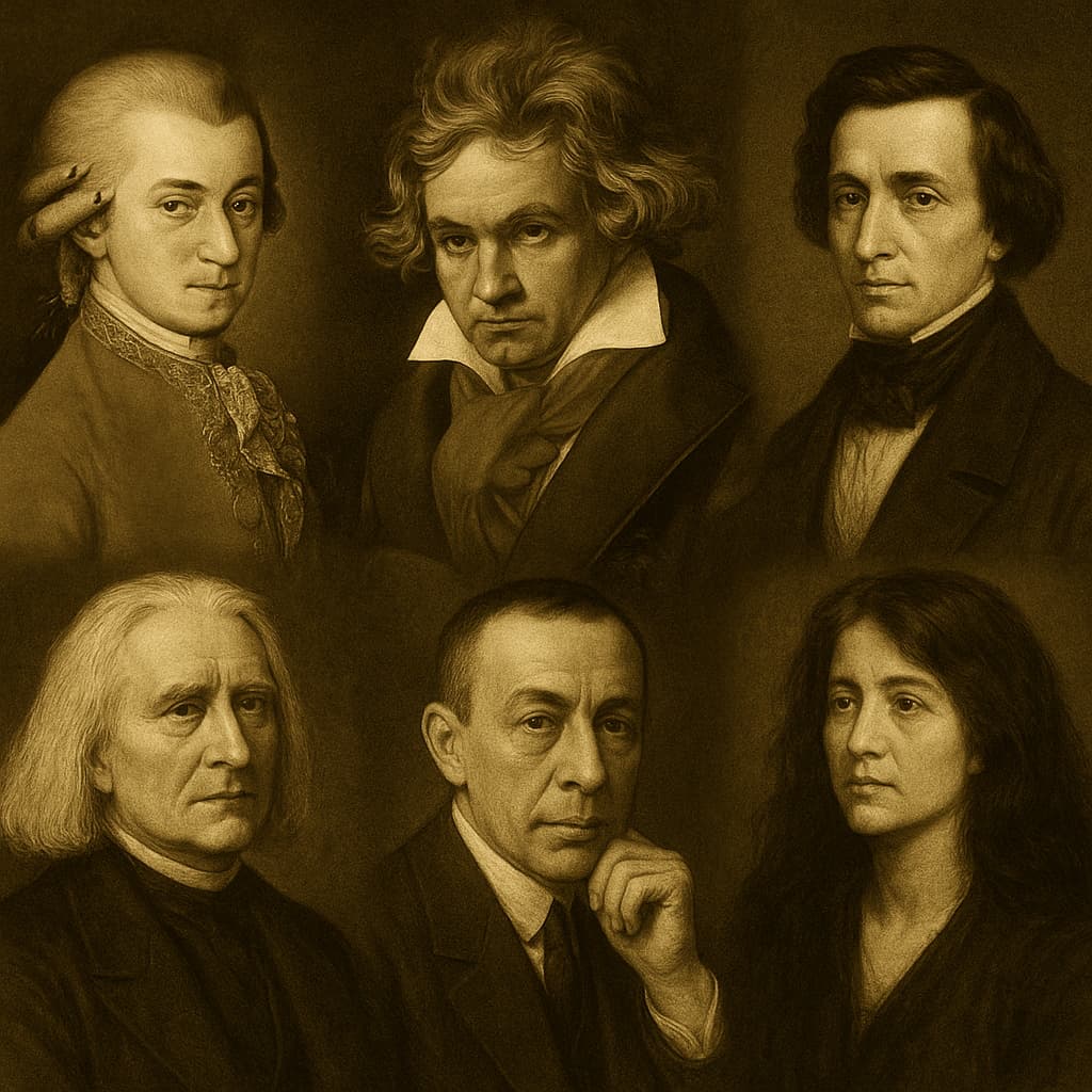 تعدادی از نوازندگان چیره دست پیانو در طول تاریخ