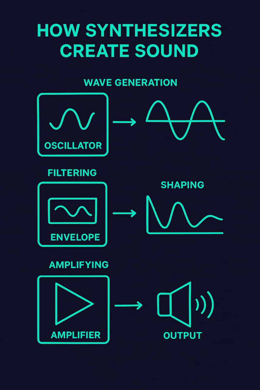 چگونه سینتی سایزر صدا تولید می‌کند؟